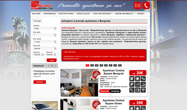 Screenshot Belgraderenting.com